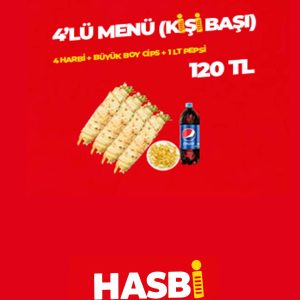 Aydın Dönerci - Hasbi Döner 4'lü menü (kişi başı)